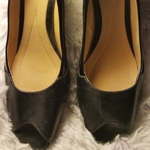 Fashionable Black Wedge Heels